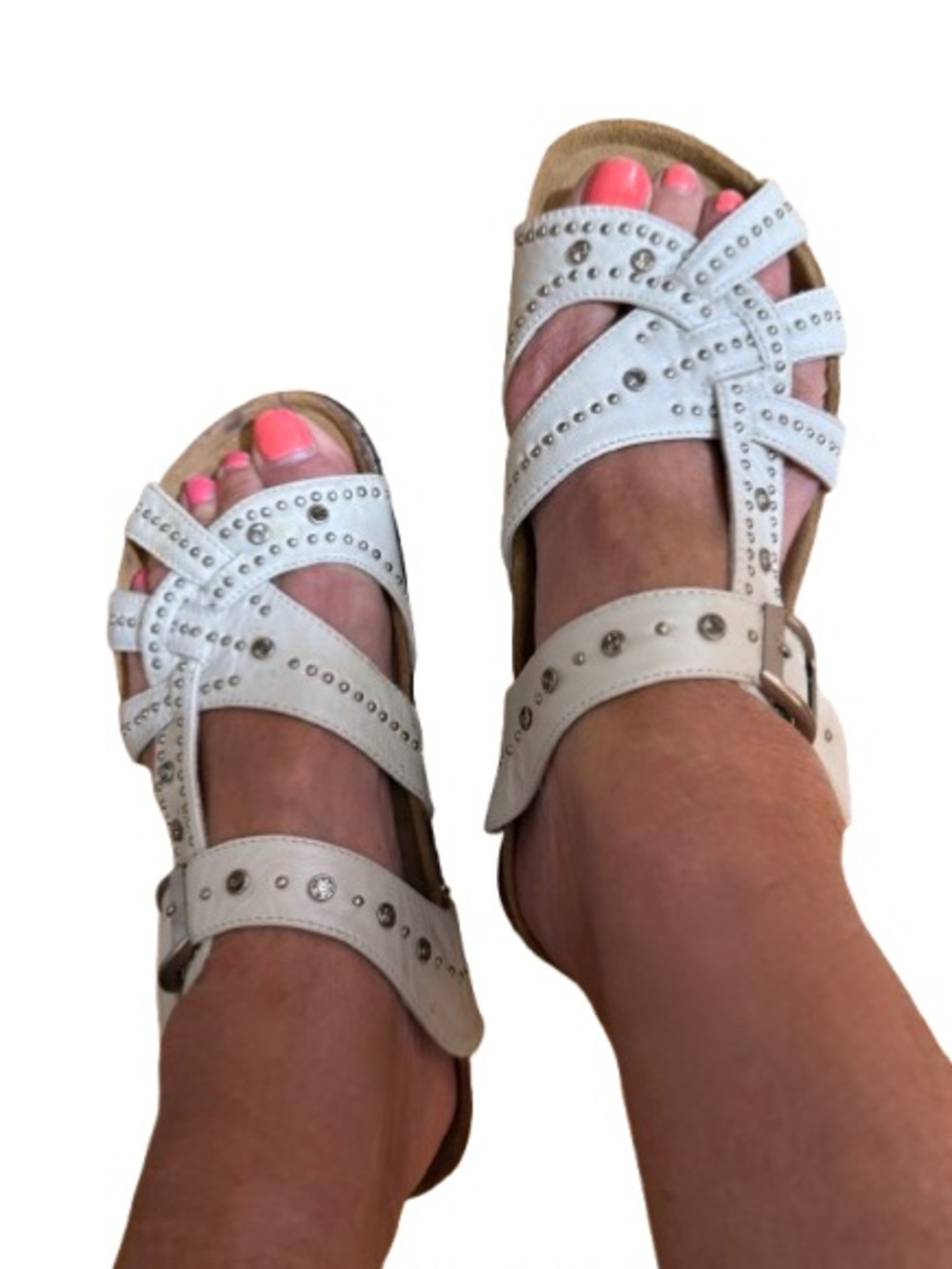 Birkenstock Betula leather, Krystal studded sandals Wmns Sz 8